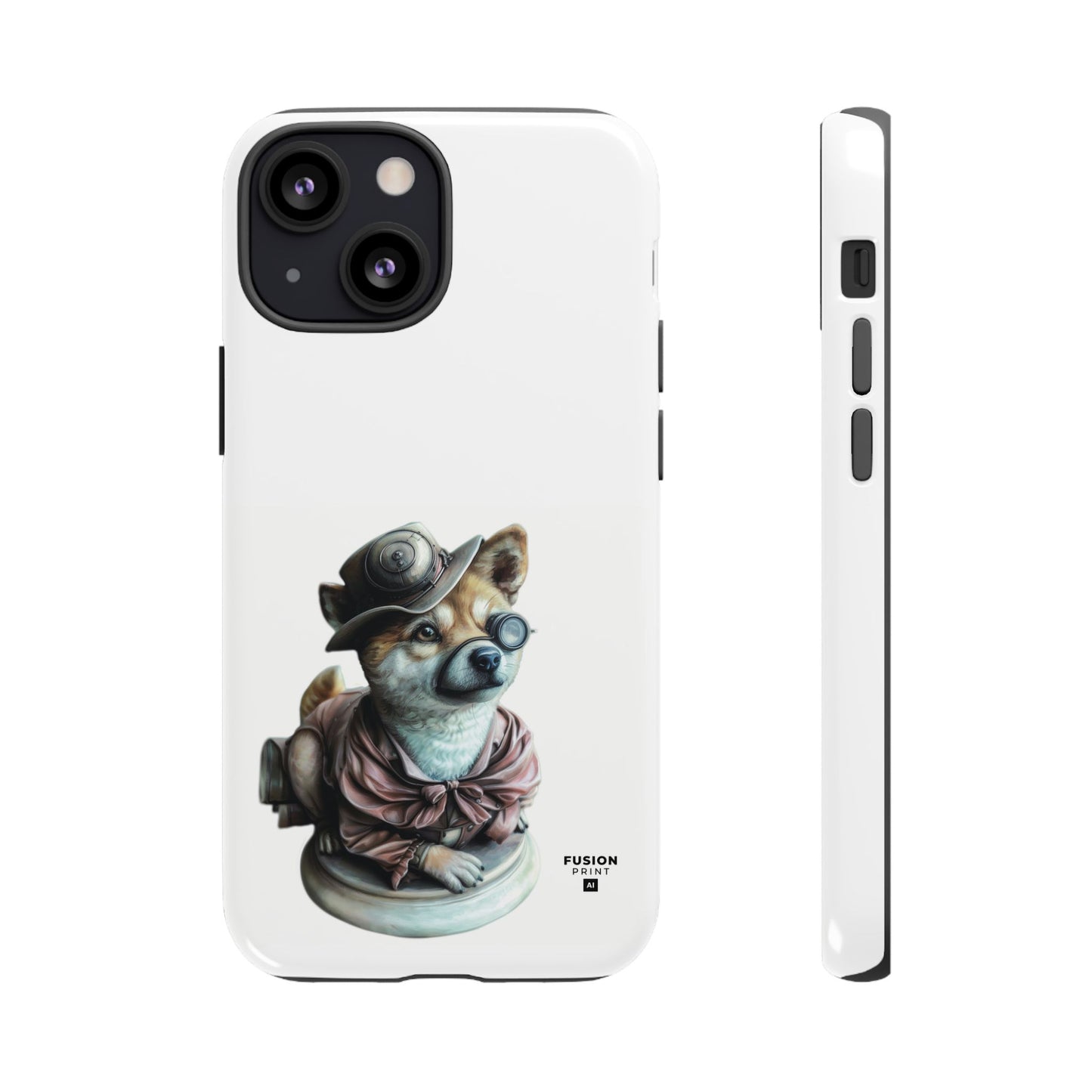 Porcelain Steampunk Chihuahua Figurine Phone Case