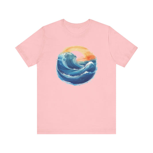 Ocean Wave + Sunset T-shirt | Short Sleeve Tee (Unisex)