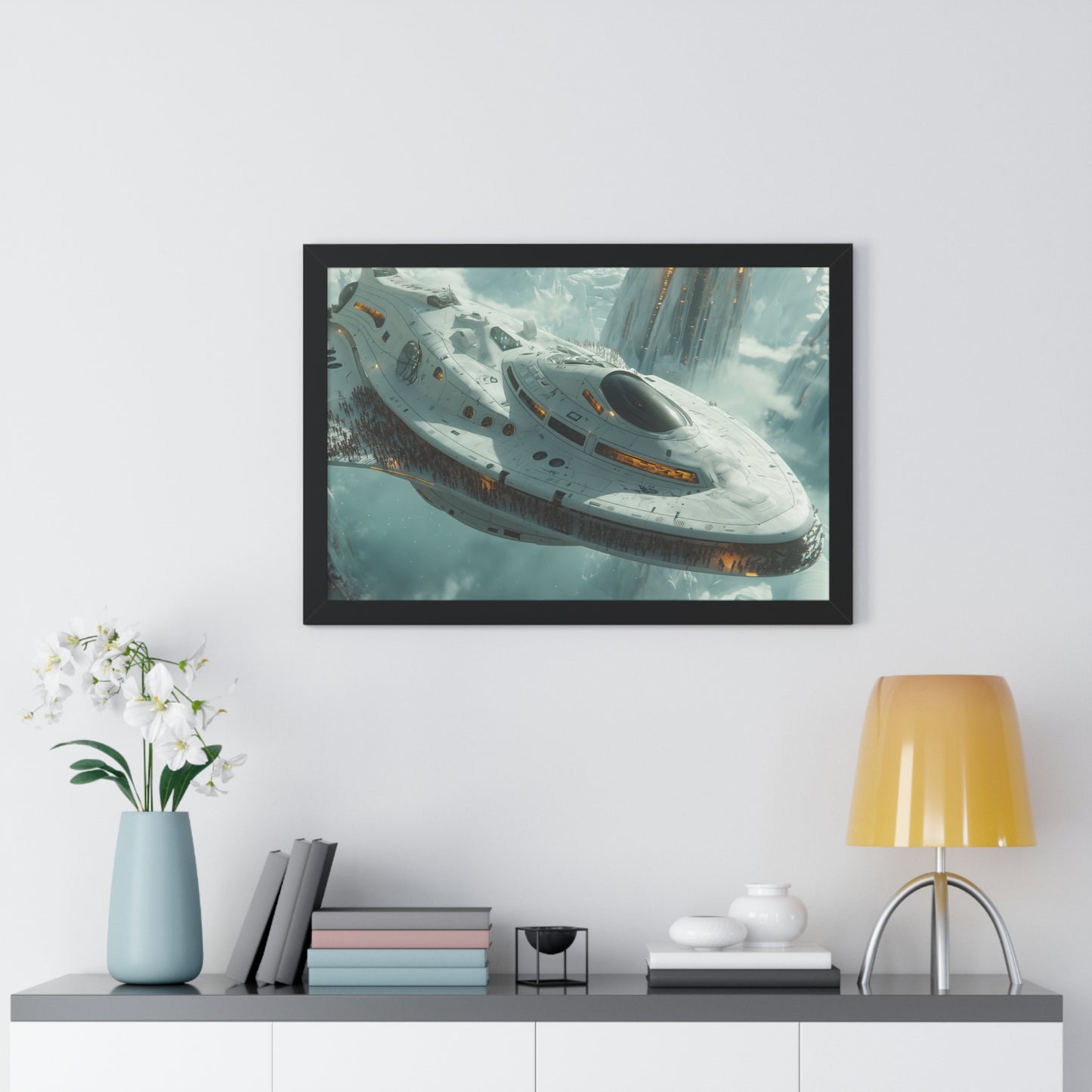 Spaceship - Framed Horizontal Poster