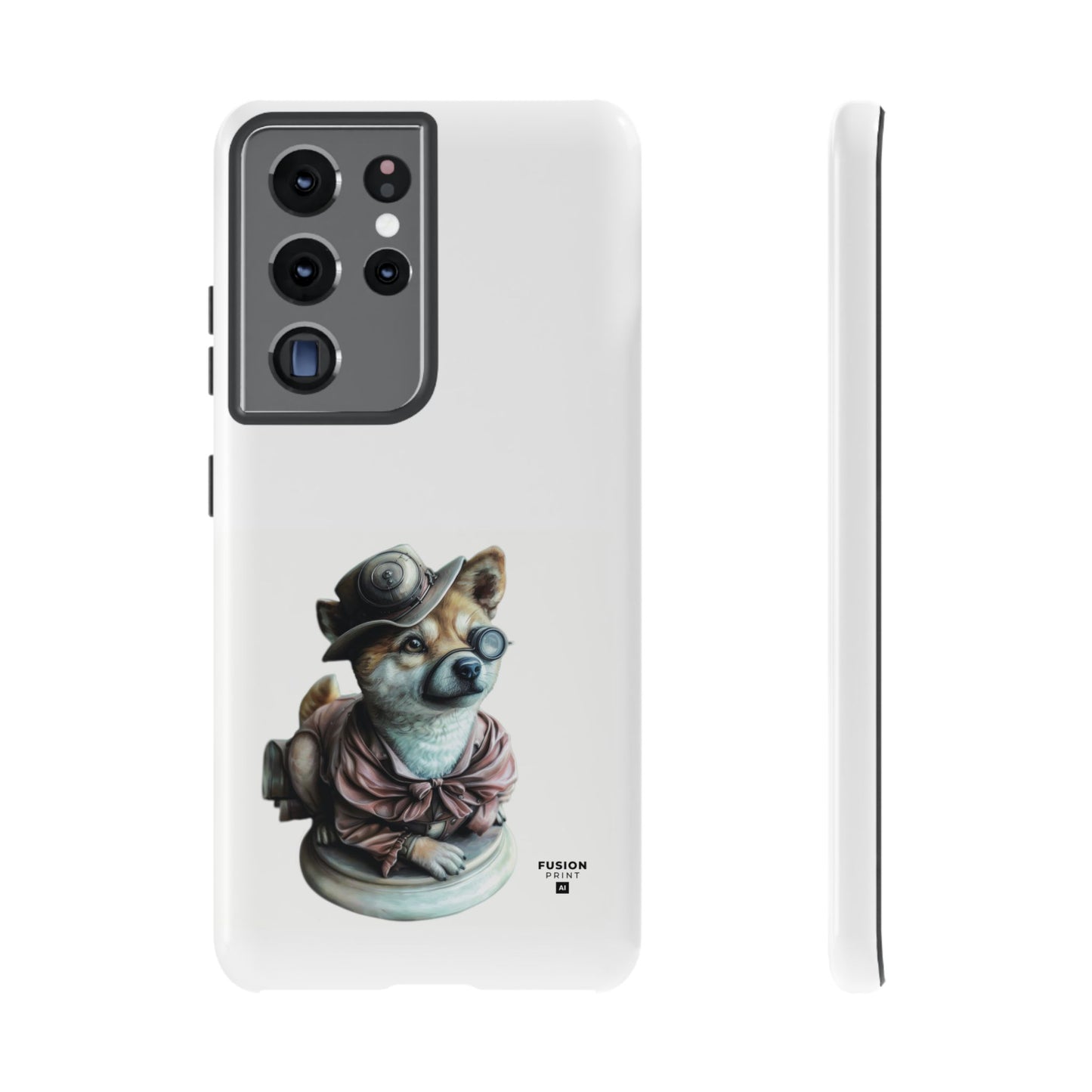 Porcelain Steampunk Chihuahua Figurine Phone Case