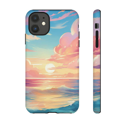 Pop Art Pastel Sky with Clouds Above the Ocean Phone Case