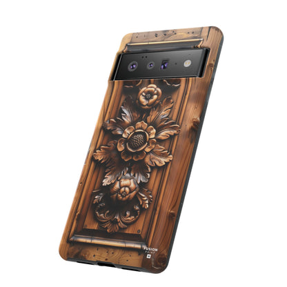 Floret Wood Carving Phone Case