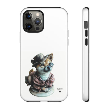 Porcelain Steampunk Chihuahua Figurine Phone Case