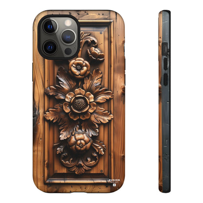 Floret Wood Carving Phone Case