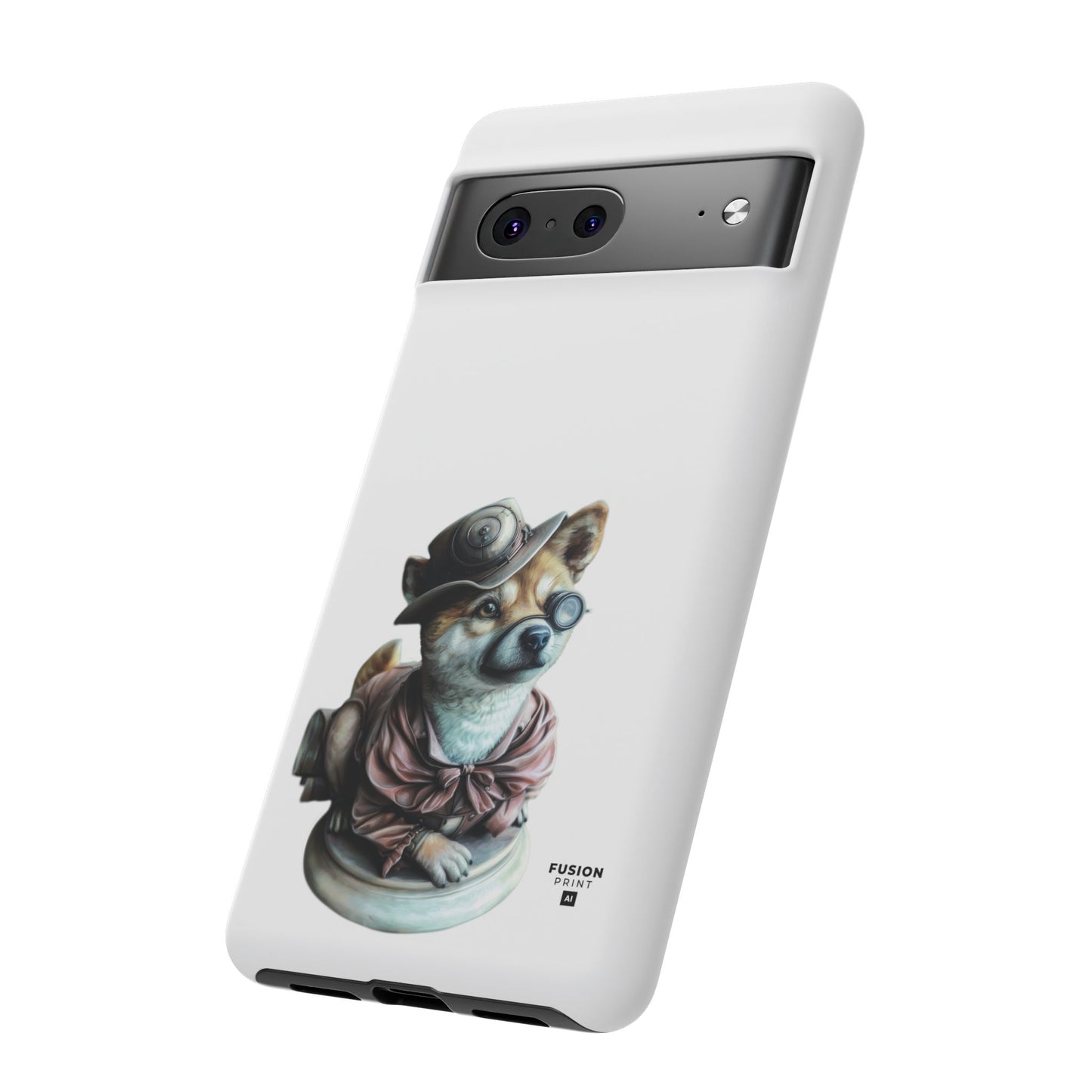 Porcelain Steampunk Chihuahua Figurine Phone Case