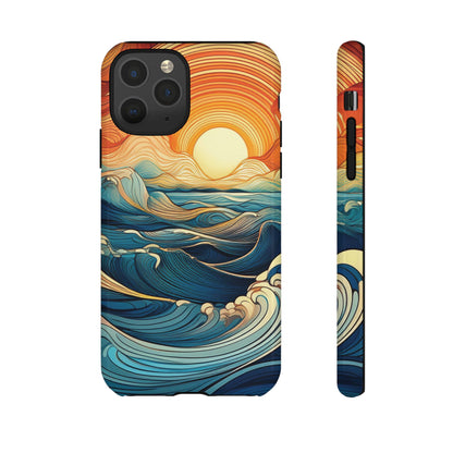 Pop Art Sunset Over the Ocean Phone Case