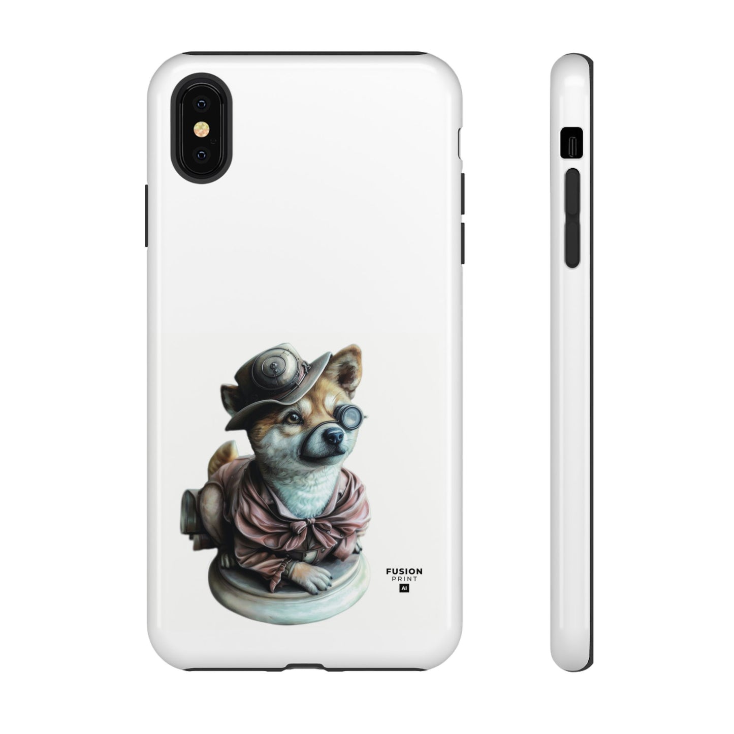 Porcelain Steampunk Chihuahua Figurine Phone Case