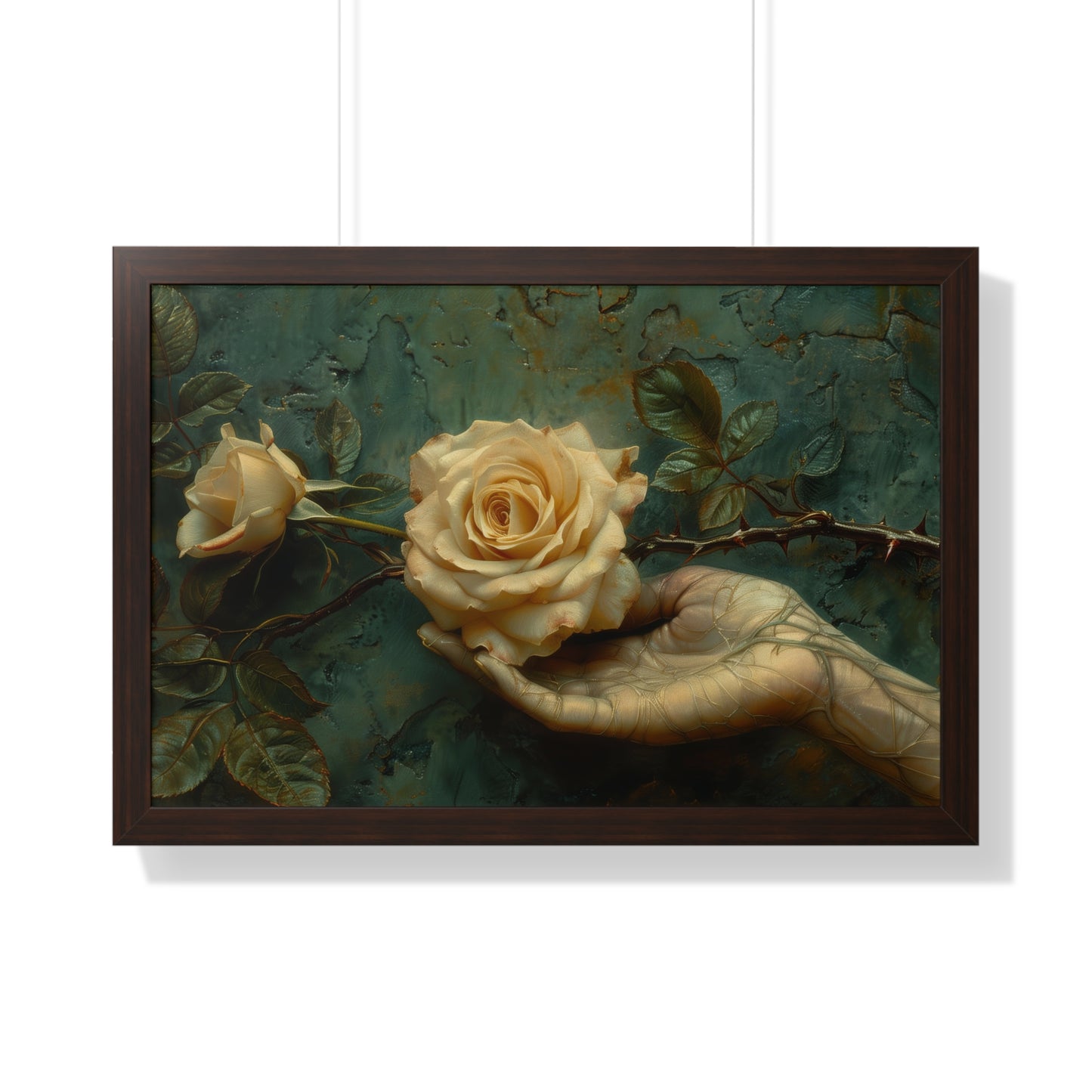 A Rose Intertwines - Framed Horizontal Poster