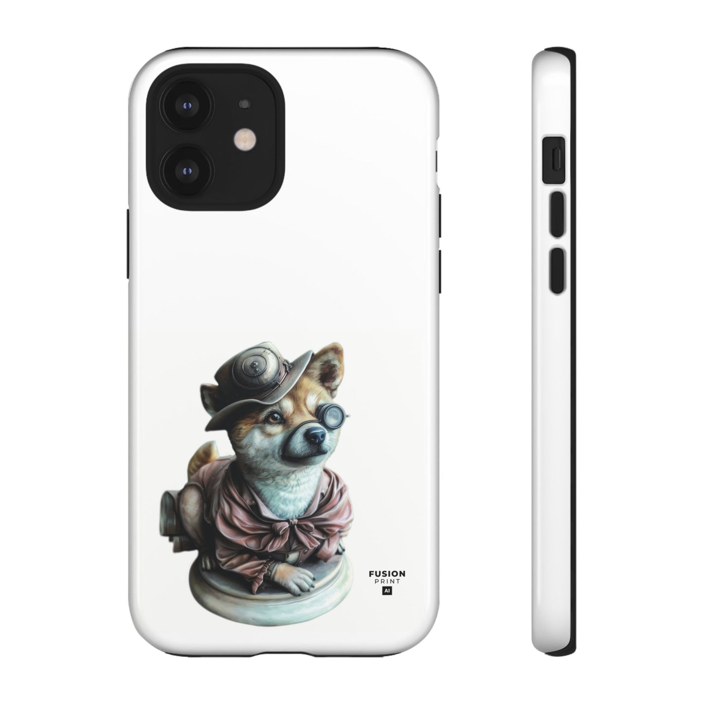 Porcelain Steampunk Chihuahua Figurine Phone Case