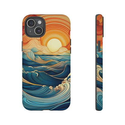 Pop Art Sunset Over the Ocean Phone Case