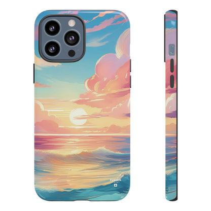 Pop Art Pastel Sky with Clouds Above the Ocean Phone Case