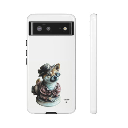 Porcelain Steampunk Chihuahua Figurine Phone Case