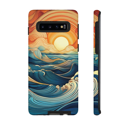 Pop Art Sunset Over the Ocean Phone Case