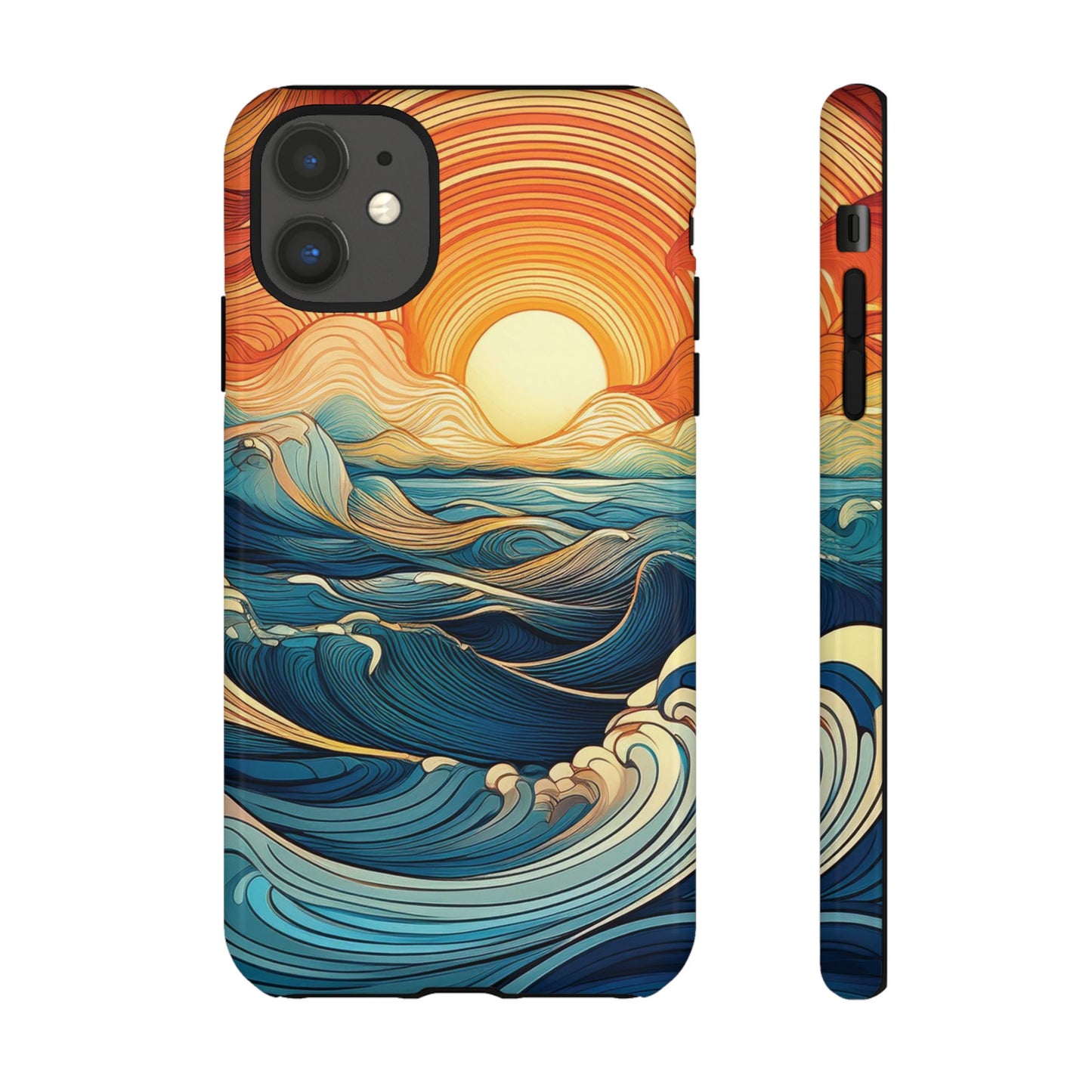 Pop Art Sunset Over the Ocean Phone Case