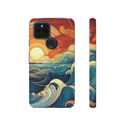 Pop Art Sunset Over the Ocean Phone Case