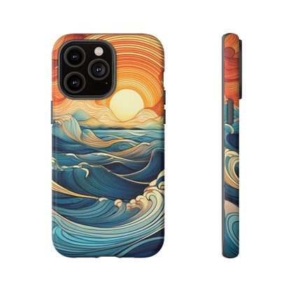 Pop Art Sunset Over the Ocean Phone Case