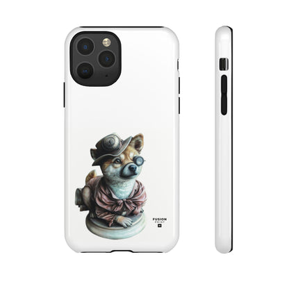 Porcelain Steampunk Chihuahua Figurine Phone Case