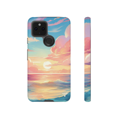 Pop Art Pastel Sky with Clouds Above the Ocean Phone Case