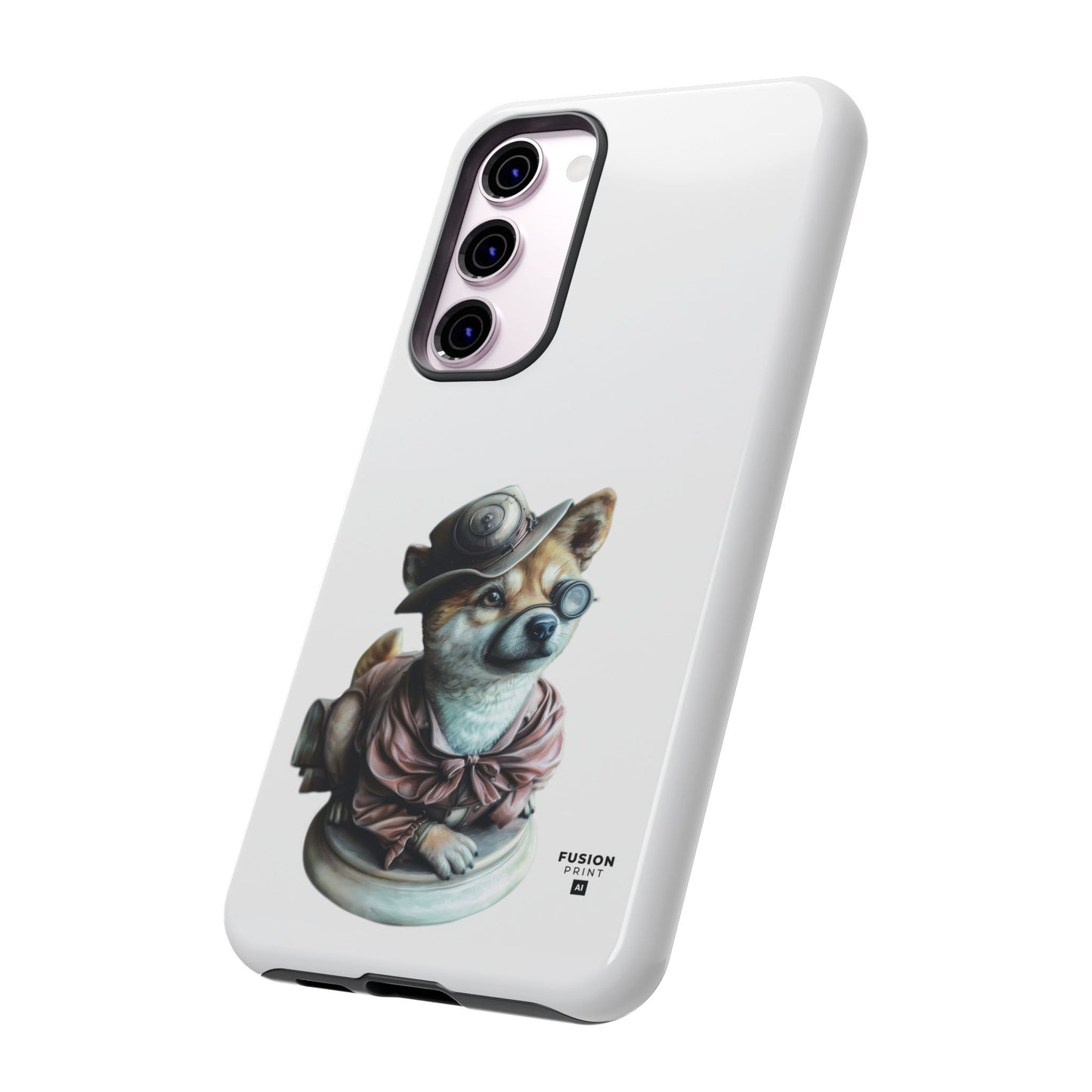 Porcelain Steampunk Chihuahua Figurine Phone Case