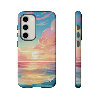 Pop Art Pastel Sky with Clouds Above the Ocean Phone Case