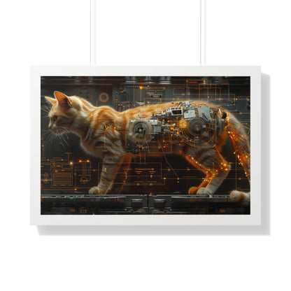 RoboCat - Framed Horizontal Poster