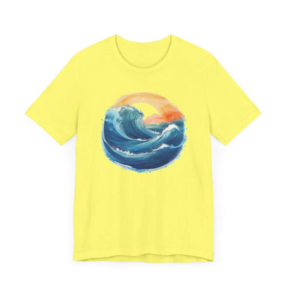 Ocean Wave + Sunset T-shirt | Short Sleeve Tee (Unisex)