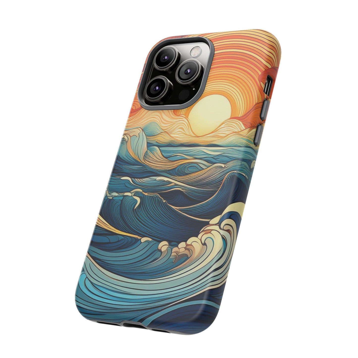 Pop Art Sunset Over the Ocean Phone Case