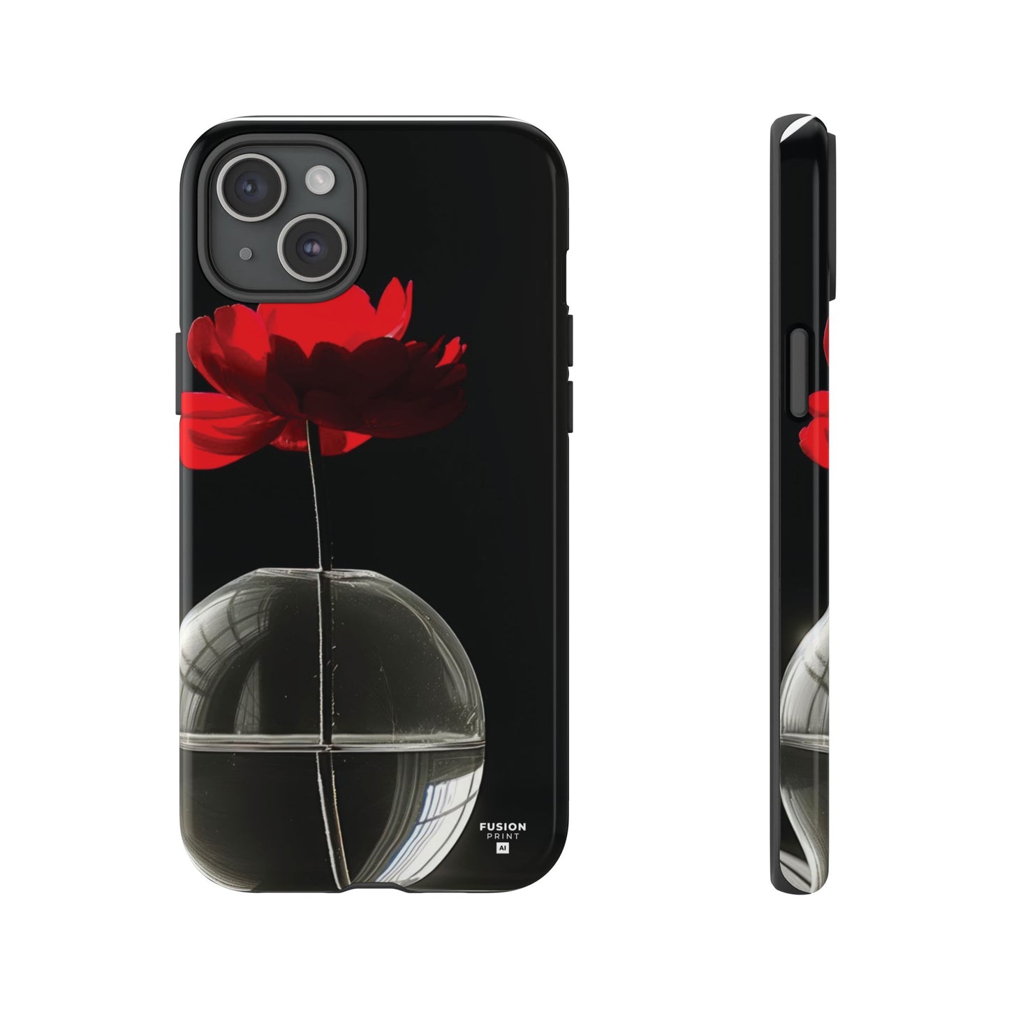 Minimalist Red Flower Phone Case