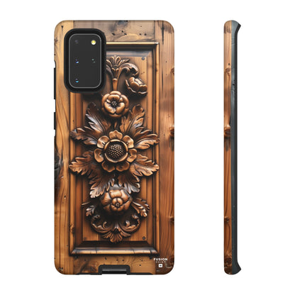 Floret Wood Carving Phone Case