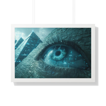 Ancient Pyramid with Eye - Framed Horizontal Poster