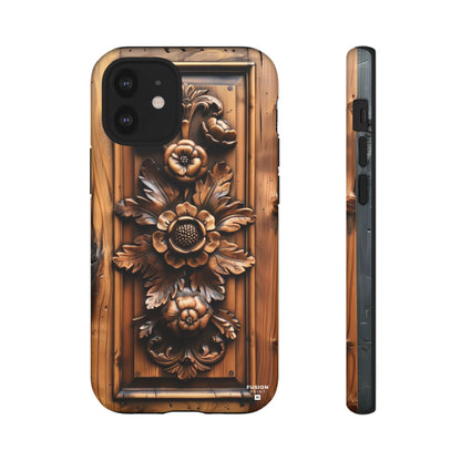 Floret Wood Carving Phone Case