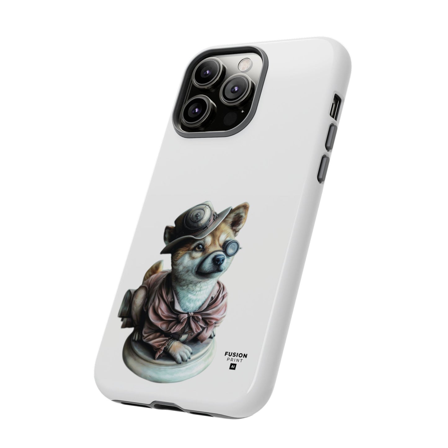 Porcelain Steampunk Chihuahua Figurine Phone Case