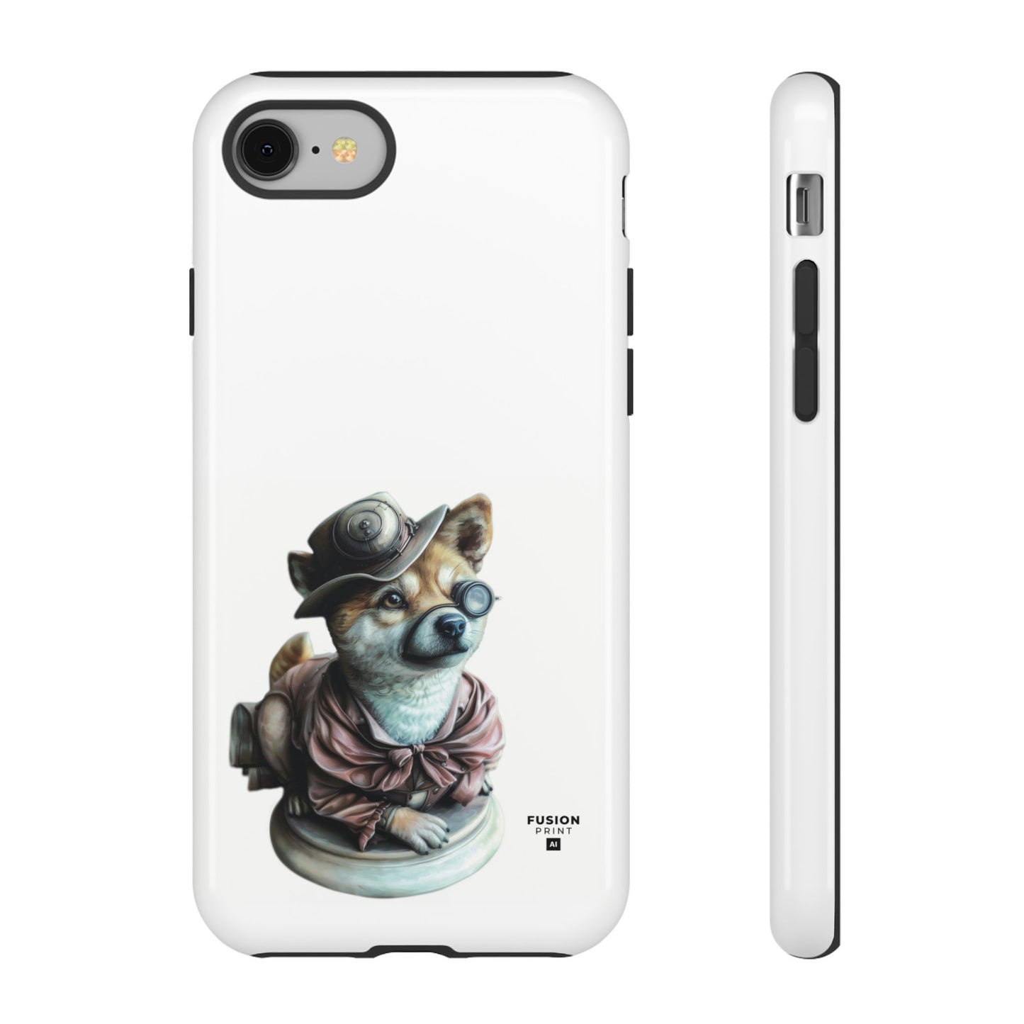 Porcelain Steampunk Chihuahua Figurine Phone Case