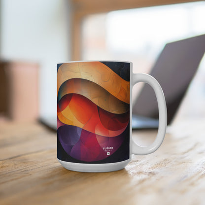 Abstract Waves - Mug 15oz