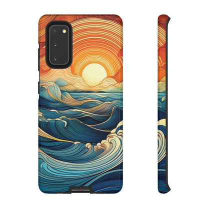 Pop Art Sunset Over the Ocean Phone Case