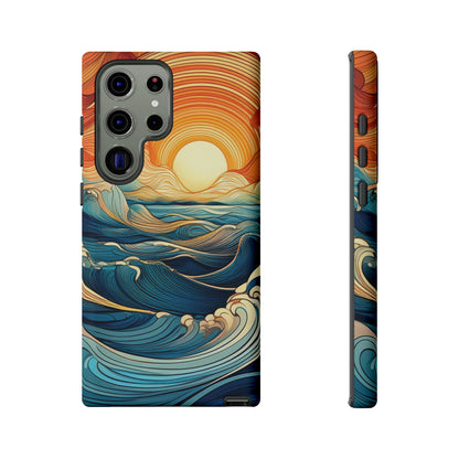 Pop Art Sunset Over the Ocean Phone Case