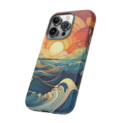 Pop Art Sunset Over the Ocean Phone Case