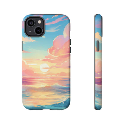 Pop Art Pastel Sky with Clouds Above the Ocean Phone Case