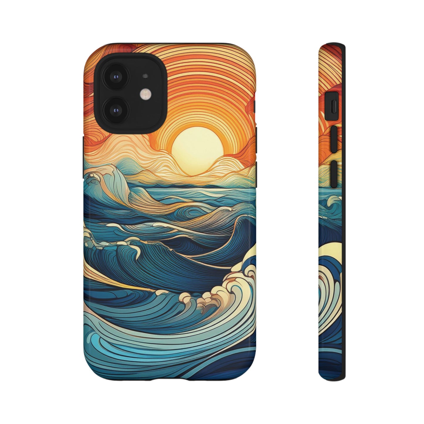 Pop Art Sunset Over the Ocean Phone Case