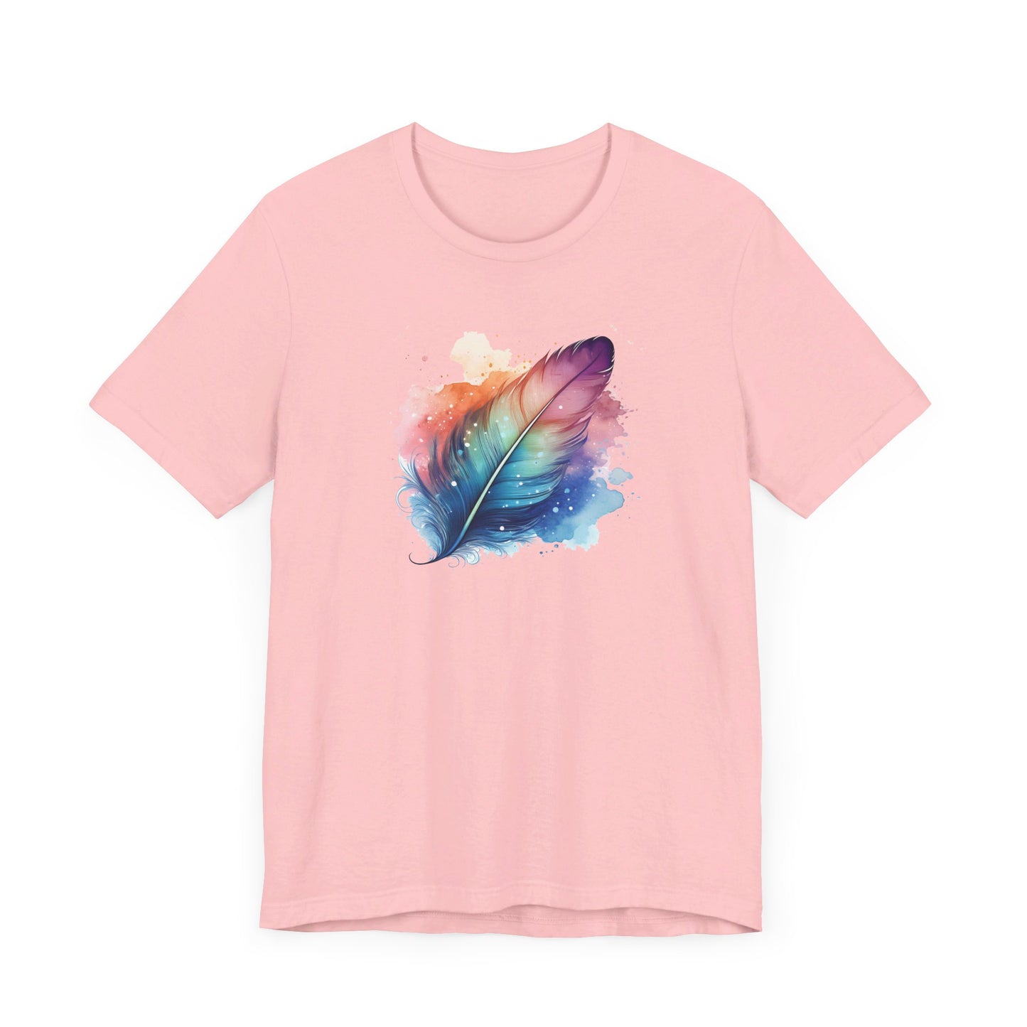 Watercolor Feather T-shirt | Short Sleeve Tee (Unisex)