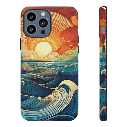 Pop Art Sunset Over the Ocean Phone Case