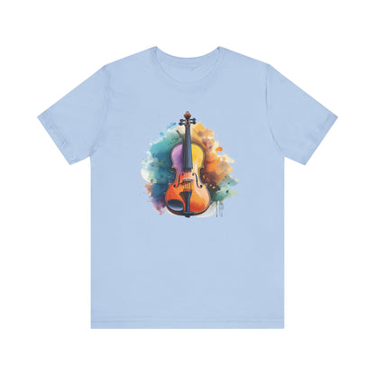 Watercolor Violin T-shirt | Short Sleeve Tee (Unisex)