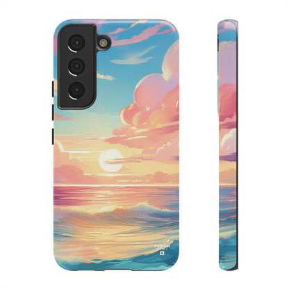 Pop Art Pastel Sky with Clouds Above the Ocean Phone Case