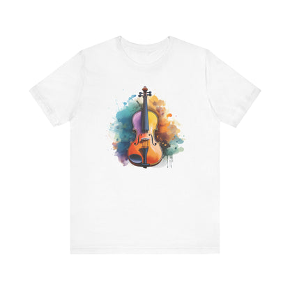 Watercolor Violin T-shirt | Short Sleeve Tee (Unisex)