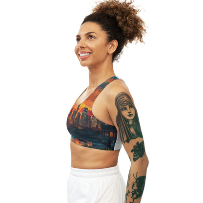 Modern Cityscape - Seamless Sports Bra