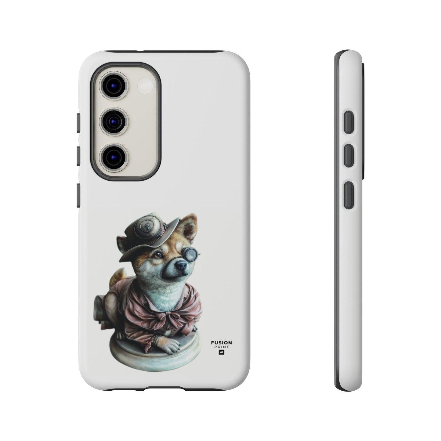 Porcelain Steampunk Chihuahua Figurine Phone Case