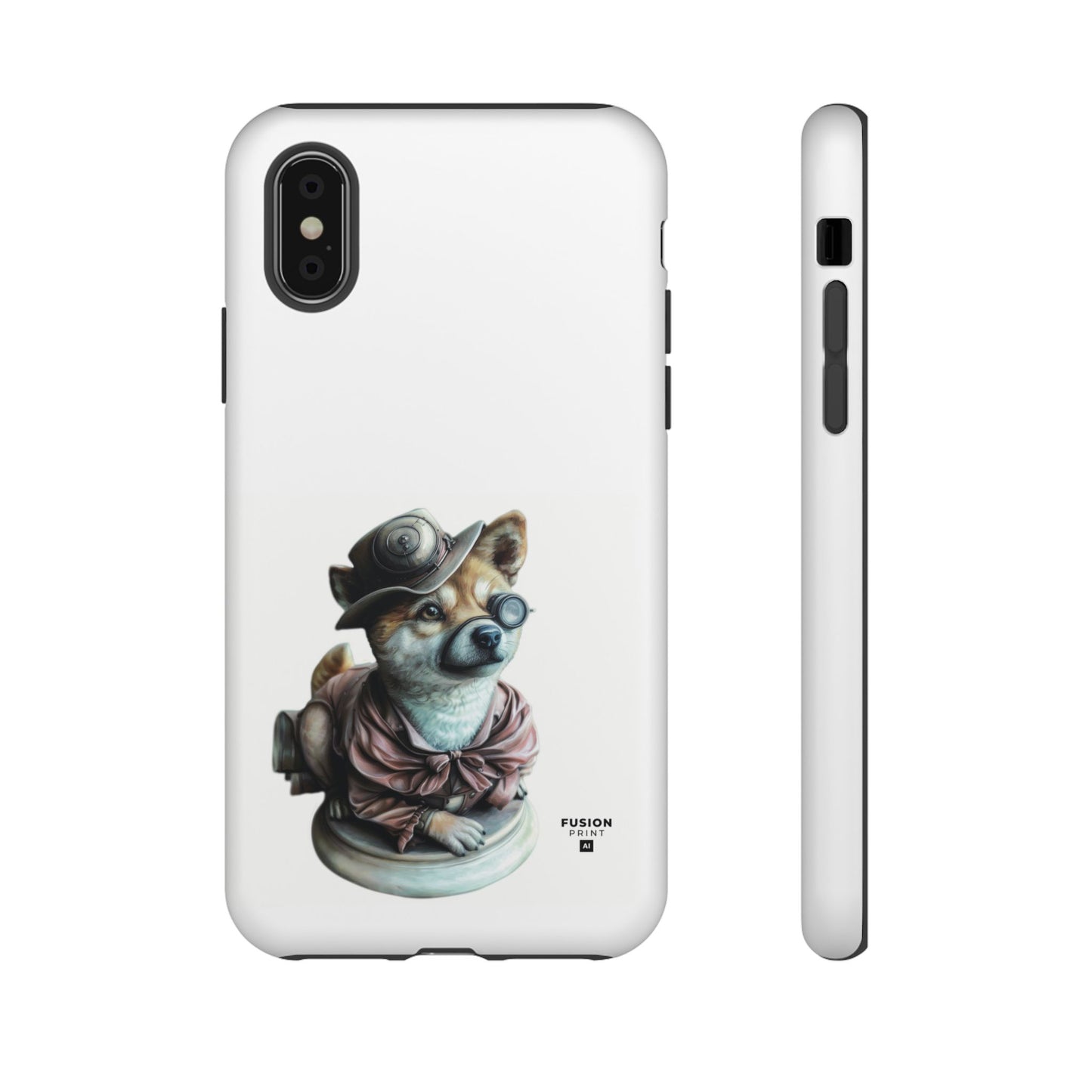 Porcelain Steampunk Chihuahua Figurine Phone Case