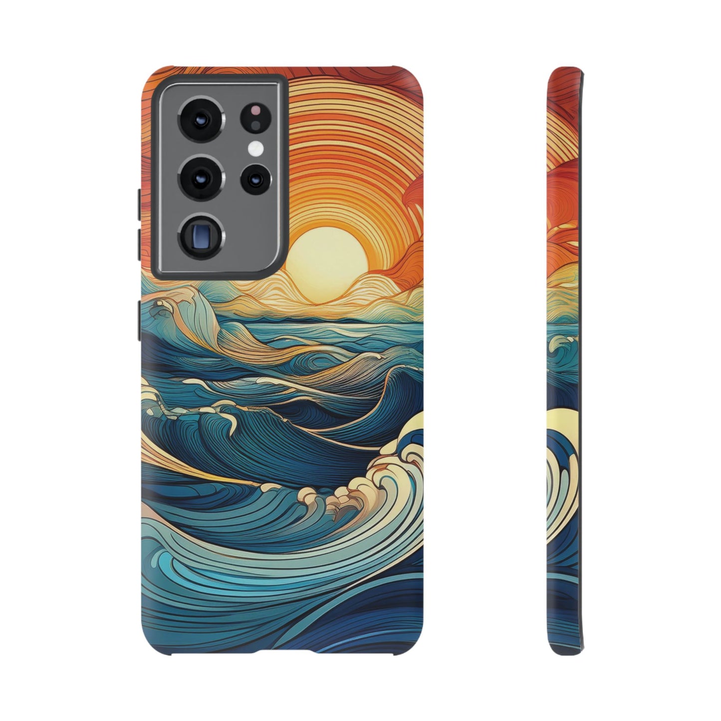 Pop Art Sunset Over the Ocean Phone Case