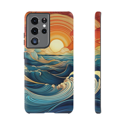 Pop Art Sunset Over the Ocean Phone Case