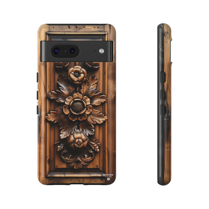 Floret Wood Carving Phone Case